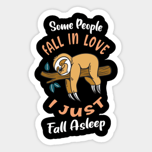 Funny Sloth Fall Asleep Sleep Humor Sticker